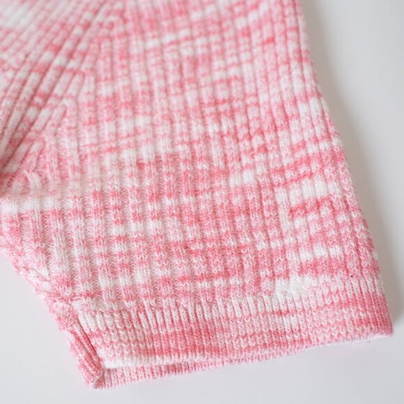 Scotch & Soda Polo Shirt Pink White Ribbed Knit Collared V-Neck Top XS - Picture 9 of 13